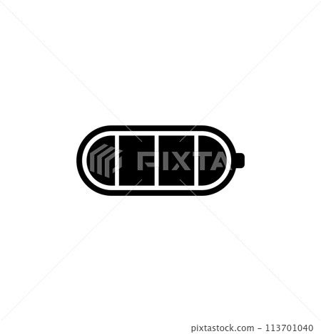 Full Charged Battery Flat Vector Icon 113701040