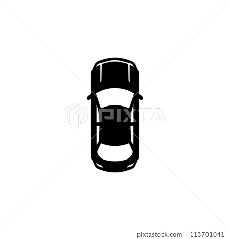 Car Top View Flat Vector Icon 113701041