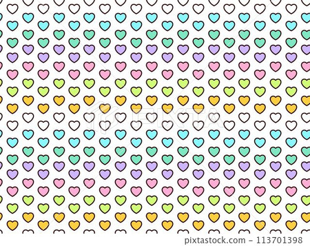 Seamless pattern with colorful hearts Seamless pattern with colorful hearts 113701398