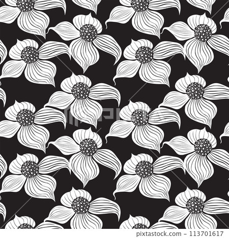 Floral seamless pattern 113701617