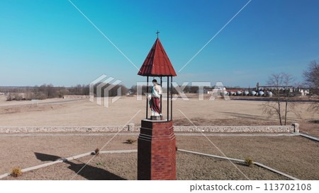 Statue of Jesus near the village of Trokeli in Belarus. 113702108