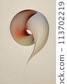 Elegant swirl of fluid lines in warm and cool shades, abstract creative concept for modern decor, generated with AI. 113702219