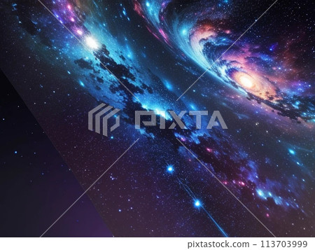 Fantastic glowing space background 113703999