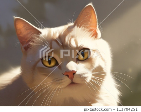 A cat looking up 113704251