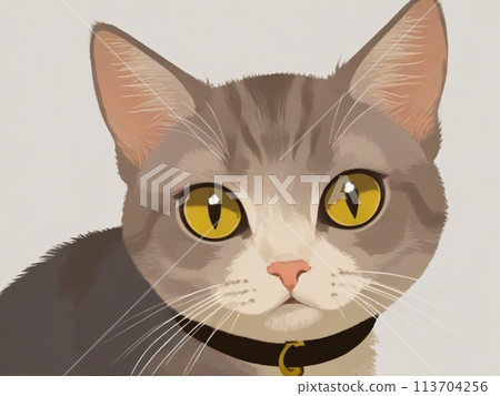 坐著的棕色虎斑貓 坐著的棕色虎斑貓 113704256