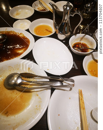 我在城裡吃過中餐。 113704807