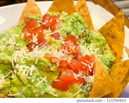 Mexican food guacamole 113704943