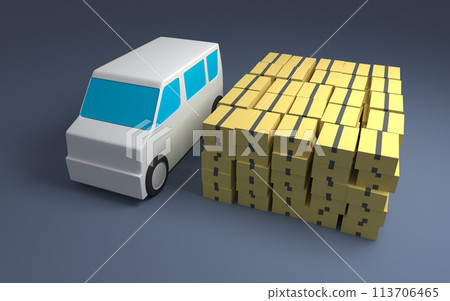 Cargo and cardboard boxes 113706465