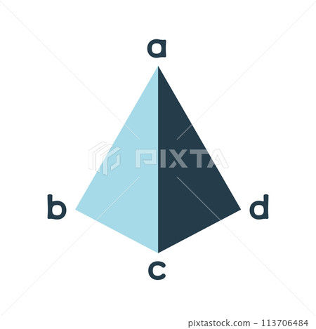 Geometric pyramid illustration 113706484