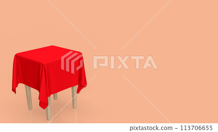 The table for present or food concept 3d rendering. The table for present or food concept 3d rendering. 113706655