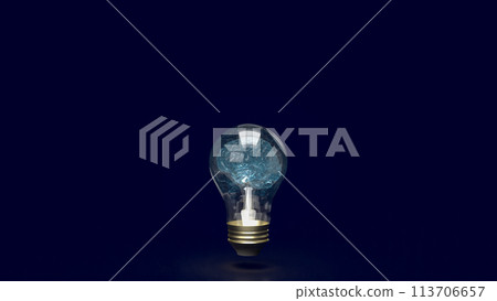 The Brain light bulb for education or creative inspiration concept 3d rendering. The Brain light bulb for education or creative inspiration concept 3d rendering. 113706657