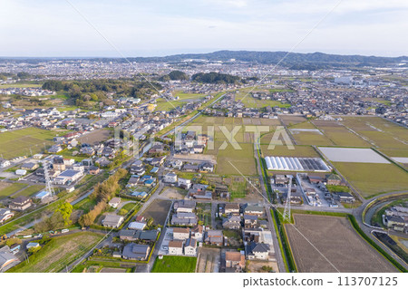 鄉村_稻田_俯視圖_航拍_無人機 113707125