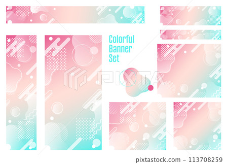 橫幅集_孟菲斯圖案 113708259