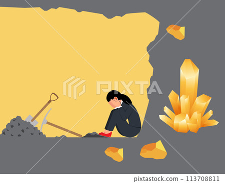 Exhausted and fatigue from hard work. Tired business woman quit struggle Exhausted and fatigue from hard work. Tired business woman quit struggle 113708811