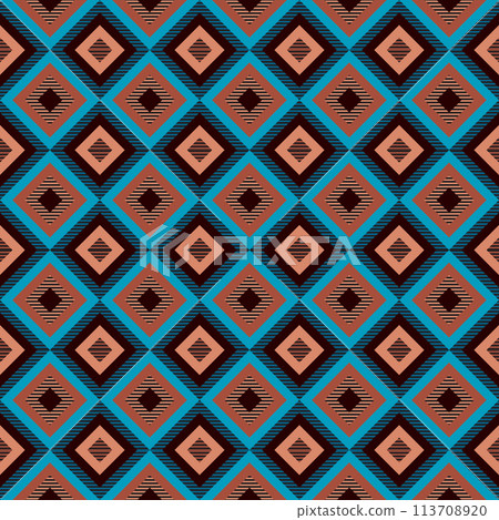 A stunning pattern of parallel rectangles in various shades of blue, from electric blue to azure, symmetrical design on a vibrant aqua background A stunning pattern of parallel rectangles in various shades of blue, from electric blue to azure, symmetrical design on a vibrant aqua background 113708920