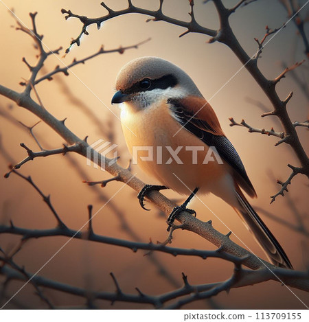 大山雀棲息在森林的樹枝上 113709155