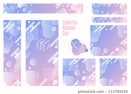 橫幅集_孟菲斯圖案 橫幅集_孟菲斯圖案 113709293