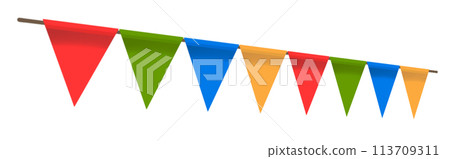 The party flag png image for celebration or holiday concept 113709311