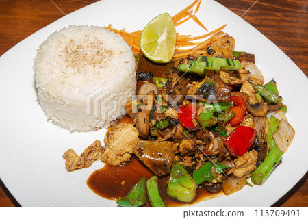 Pad Kaprao thailand dish 113709491