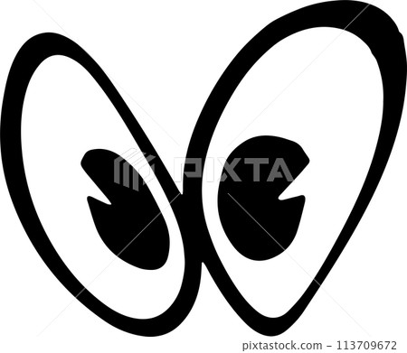 The eye cartoon vintage image for decor your concept. 113709672