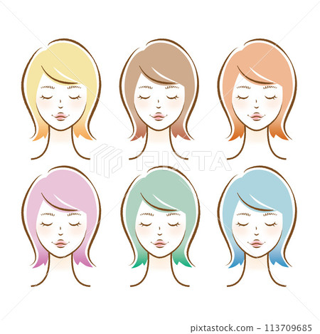 頭髮的顏色 頭髮的顏色 113709685