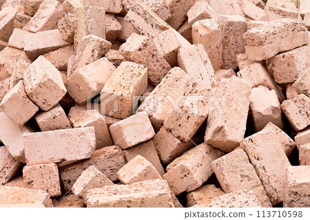 Texture of the old brick wall Texture of the old brick wall 113710598