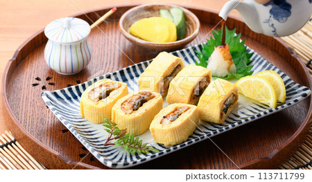 Unagi roll (Eel rolled in dashi broth with eel inside) 113711799