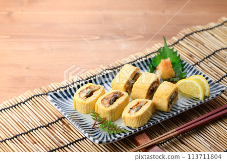 Unagi roll (Eel rolled in dashi broth with eel inside) 113711804