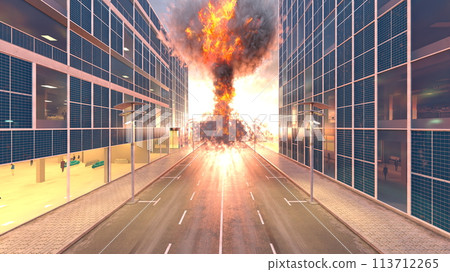 未來城市遭到攻擊的場景 113712265