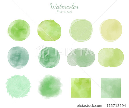 水彩紋理圖示設定綠色 113712294