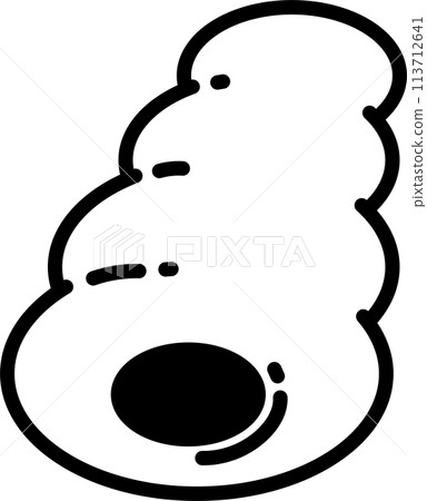 Bread icon representing chocolate cornet Bread icon representing chocolate cornet 113712641