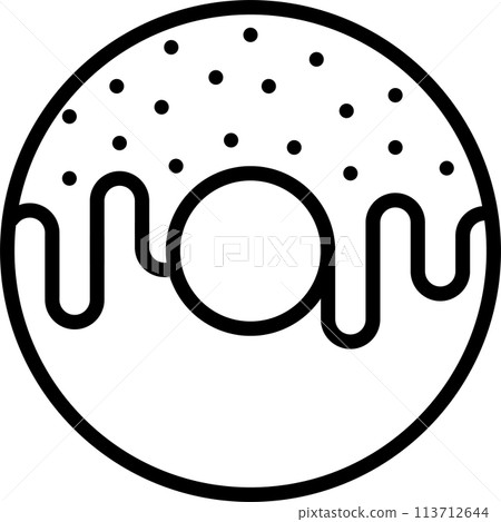 代表甜甜圈的圖標 113712644