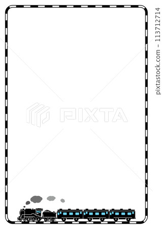 鐵路框架和用圖案畫筆繪製的類似玩具的 SL C62 插圖 鐵路框架和用圖案畫筆繪製的類似玩具的 SL C62 插圖 113712714