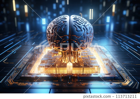 Artificial intelligence, development of automated computer work, online virtual assistant, chat, future technologies, atomatic devices, robot program independent software . AI Artificial intelligence, development of automated computer work, online virtual assistant, chat, future technologies, atomatic devices, robot program independent software . AI 113713211
