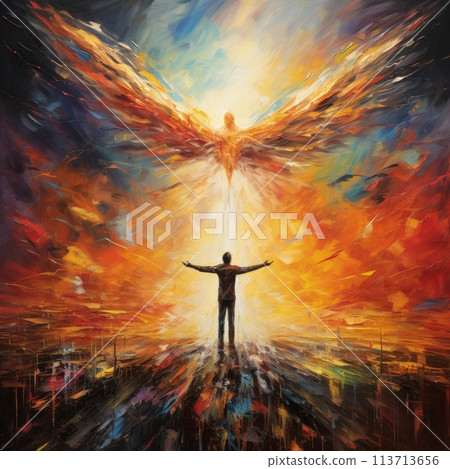 the soul goes to heaven Life after death, knocking on heaven's door, gates of heaven, chastity, religious concept, meeting god, paradise, bible . 113713656