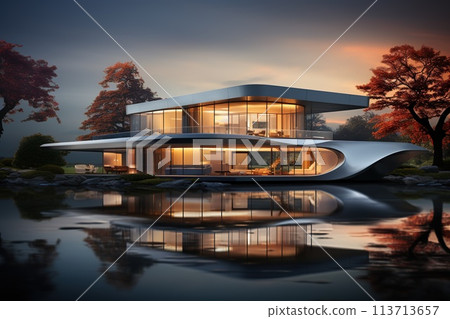 House of the Future. Alternative creative planning design architecture innovative modern modernized buildings. the skill and science of constructing, designing buildings and structures. 113713657