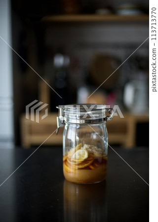 Homemade lemon syrup Homemade lemon syrup 113713770