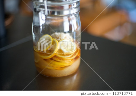 Homemade lemon syrup Homemade lemon syrup 113713771