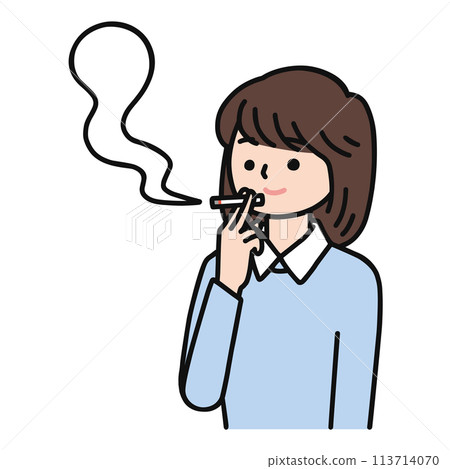 Smoking woman 113714070