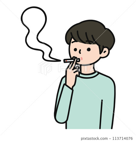 Smoking man - Stock Illustration [113714076]