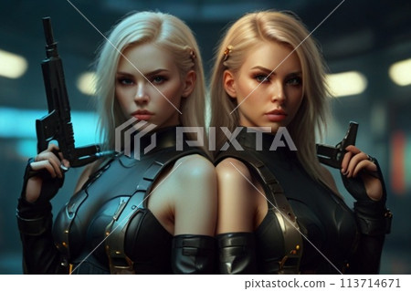 Two sexually dangerous girls with guns 113714671
