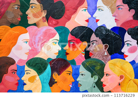 Young diversive group of women 113716229