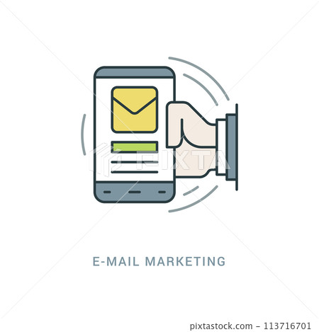 Line Icon Flat thin linear stroke vector illustration. 113716701