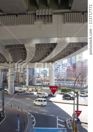 In front of Iidabashi Station, the Metropolitan Expressway Ikebukuro Line and Sotobori Street In front of Iidabashi Station, the Metropolitan Expressway Ikebukuro Line and Sotobori Street 113717772