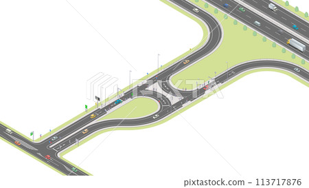 Isometric image of a smart interchange (plain) 113717876