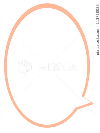 Simple speech bubble pale orange 113718028