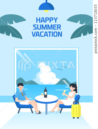 Summer Festival Travel Illustration  113718035