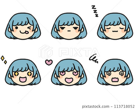 Bob and various facial expressions set 113718052