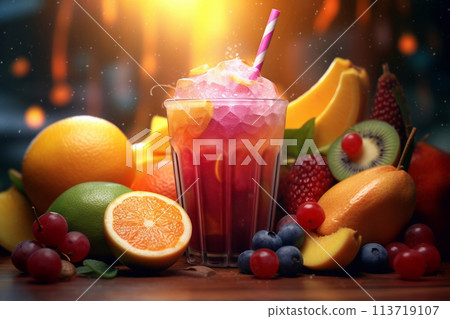 Exotic Bliss: Multifruit Medley Refreshment.Freshly squeezed multi-fruit juice. Exotic Bliss: Multifruit Medley Refreshment.Freshly squeezed multi-fruit juice. 113719107