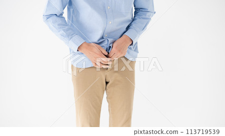 Middle-aged men's trousers with zipper Middle-aged men's trousers with zipper 113719539